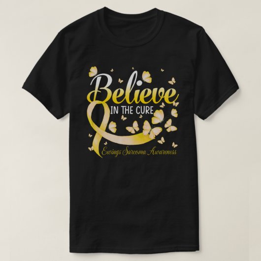 T-shirt Believe In The Cure Ewings Sarcoma Awareness Butte (Design devant)