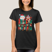 T-shirt Believe In The Magic Of Christmas Santa Reindeer (Devant)