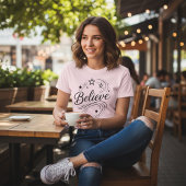 T-shirt Believe Magical Stars - Inspirational Celestial