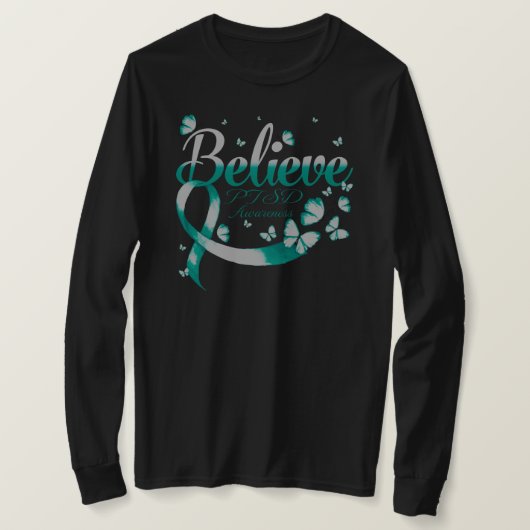 T-shirt Believe PTSD Butterfly (Design devant)