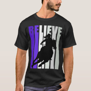T-shirt Believe Purple Cowgirl Southern Girls Western Hors