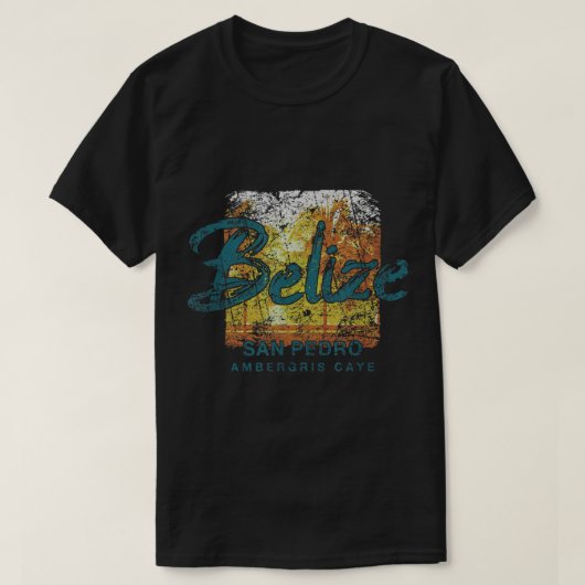 T-shirt Belize Ambergris Caye San Pedro Vintage (Design devant)