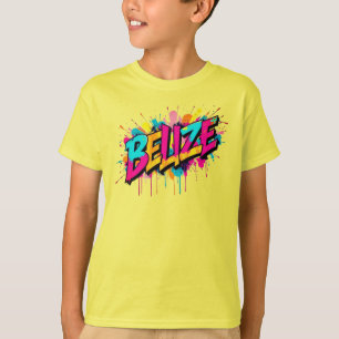 T-shirt Bélize coloré style graffiti vêtements tenue enfan