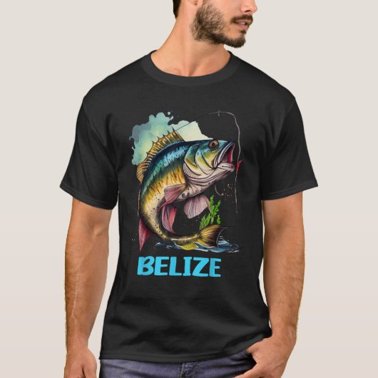 T-shirt Belize Fishing Trip Fisher Fish Souvenir Memorabil (Devant)