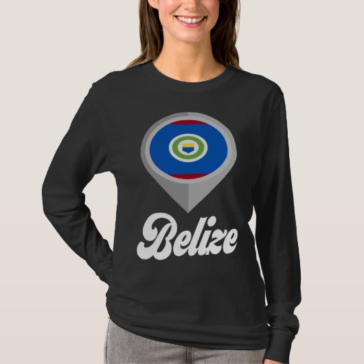 T-shirt Belize Flag Pin  I Love Belize Travel (Devant)