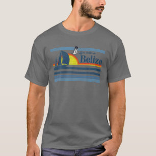 T-shirt Belize Gift Beach Retro Vintage Les années 70 80S 