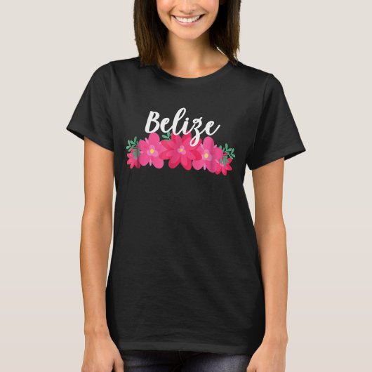 T-shirt Belize Vacances tropicales (Devant)