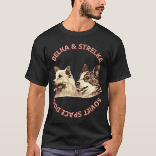 T-shirt Belka i Strelka Soviet space dogs (Devant)