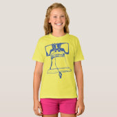 T-shirt Bell de la Liberté bleue des États-Unis (Devant entier)