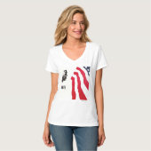 T-shirt Bella Canvas Jersey V-Neck pour femmes (Devant entier)