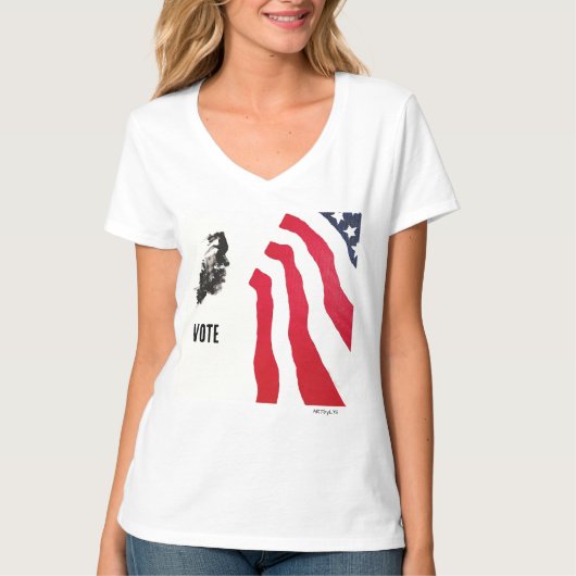 T-shirt Bella Canvas Jersey V-Neck pour femmes (Devant)