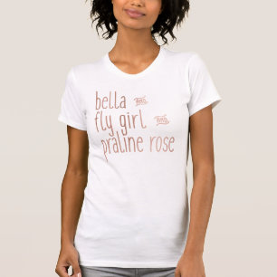 T-shirt Bella et fille et praline de mouche se sont levés