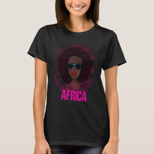 T-shirt Belle Afrique femmes afro cheveux safari fierté