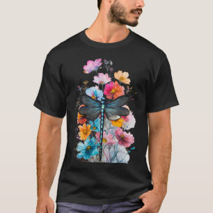 T-shirt Belle Aquarelle Dragonfly Art Insect Lover Ea