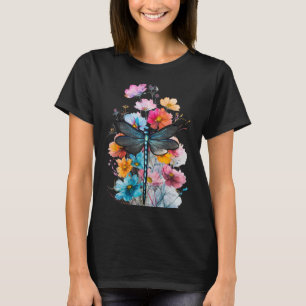 T-shirt Belle Aquarelle Dragonfly Art Insect Lover Ea