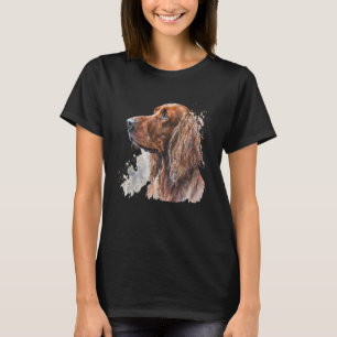 T-shirt Belle aquarelle irlandaise Setter Portrait