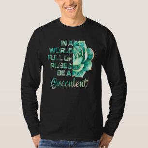 T-shirt Belle aquarelle Succulent Plante Lady Gardener