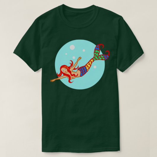 T-shirt Belle baignade colorée MERMAID (Design devant)