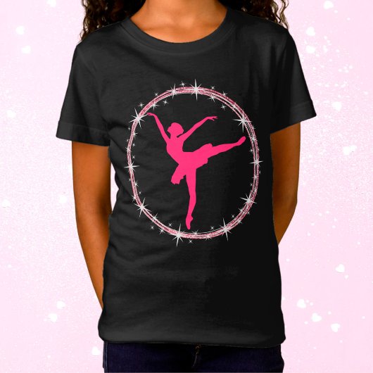 T-Shirt Belle Ballerina Rose Chaud Twinkle