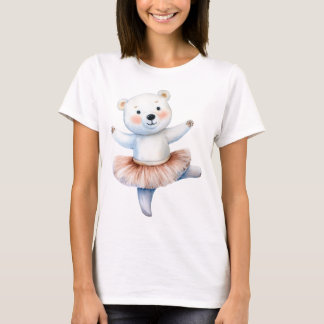 T-shirt Belle ballerine d'ours polaire danse ballet
