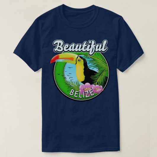 T-shirt Belle bélizienne rétro toucan (Design devant)