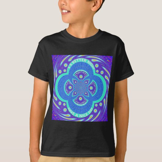 T-shirt Belle belle Afrique bleu Mandala Flora design (Devant)
