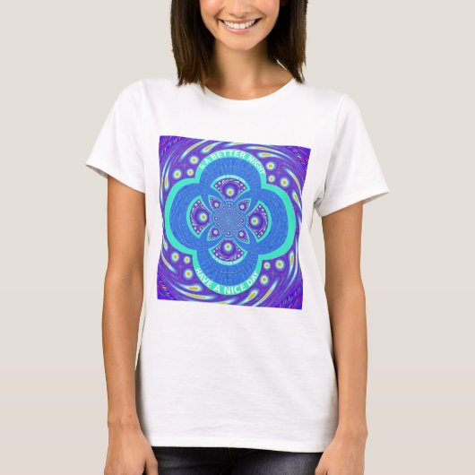 T-shirt Belle belle Afrique bleu Mandala Flora design (Devant)