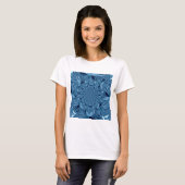 T-shirt Belle Belle Iridescente Blue Kaleidoscope Art (Devant entier)