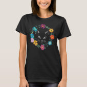 T-shirt Belle chatte à fleurs (Devant)