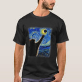 T-shirt Belle chatte Starry Night Funny chatte Solaire Ecl (Devant)