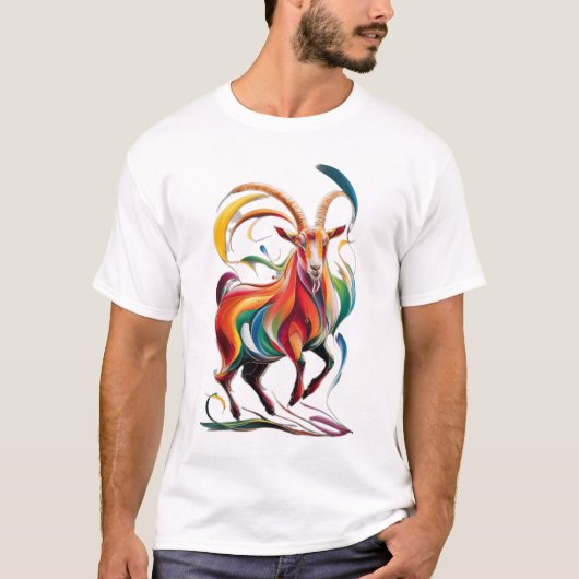 T-shirt Belle chèvre art (Devant)
