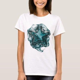 T-shirt Belle conception de texte STAR BALL en argent