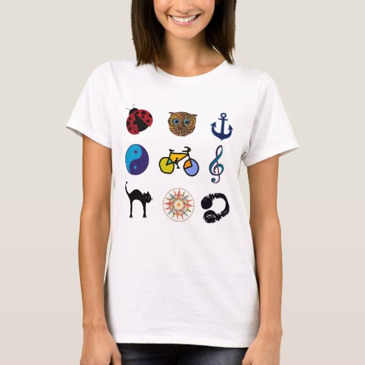 T-shirt belle conception féminine groupée (Devant)