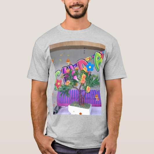 T-shirt Belle couleur Art d'anniversaire Imprimer (Devant)