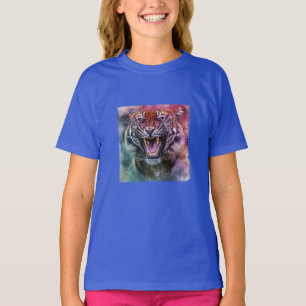 T-shirt Belle croissance Tigre Bengale Tigre photo visage