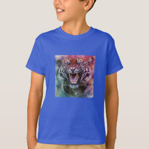 T-shirt Belle croissance Tigre Bengale Tigre photo visage