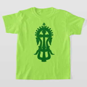 T-shirt Belle croix orthodoxe éthiopienne en couleur verte