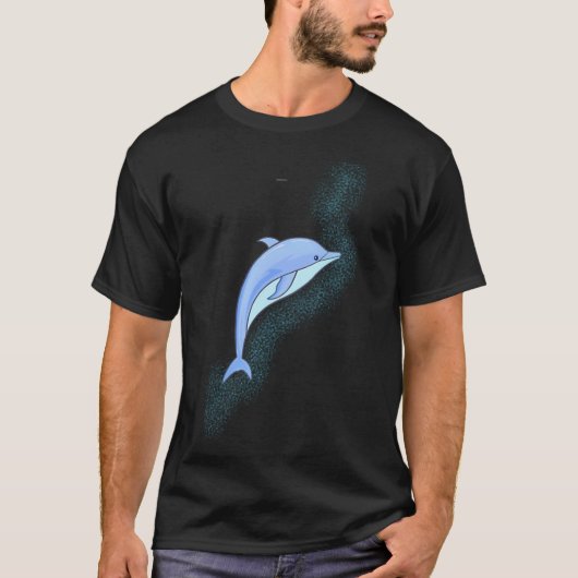 T-shirt Belle dauphin bleu (Devant)