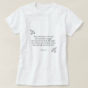 T-shirt Belle Encouragement Bible Verse Isaïe 40:31