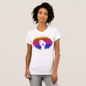 T-shirt Belle Femme | Coiffure naturelle Afro | Arc en cie (Devant entier)