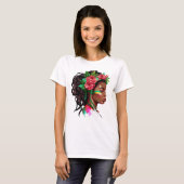 T-shirt Belle femme Rose africaine (Devant entier)