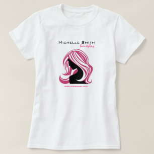 T-shirt Belle fille avec le marquage à chaud rose de