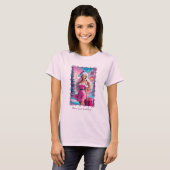 T-shirt Belle fille de Noël rose 01 (Devant entier)