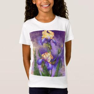 T-Shirt Belle Fleur Iris - Art Peint Migned -