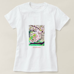 T-shirt Belle floraison de cerisiers roses Voyage au Japon