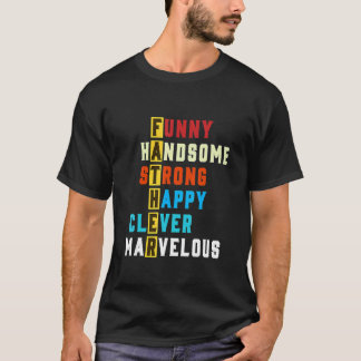 T-shirt Belle Forte Joyeuse Joyeuse Jour du Parrain Mervei