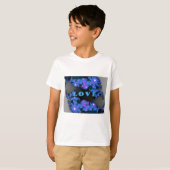 T-shirt Belle Galactique Blue Love Texte Motif Design, (Devant entier)
