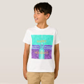 T-shirt Belle Happy Holidays Blue Cyan conception vectorie (Devant entier)