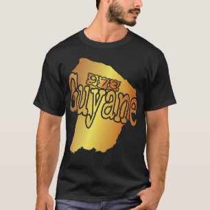 T-shirt Belle idee cadeau souvenir carte de la Guyane 973