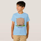 T-shirt Belle illustration de dessin animé de bébé wombat (Devant entier)